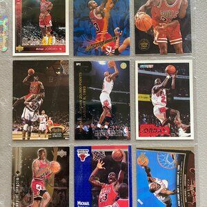Michael Jordan 9 Different Basketball Cards w/Insert Chicago Bulls HOF!!
